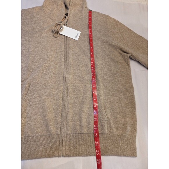 Quince 100% Mongolian Cashmere Full Zip Hoodie Womens XL NWT Oatmeal - Picture 9 of 13
